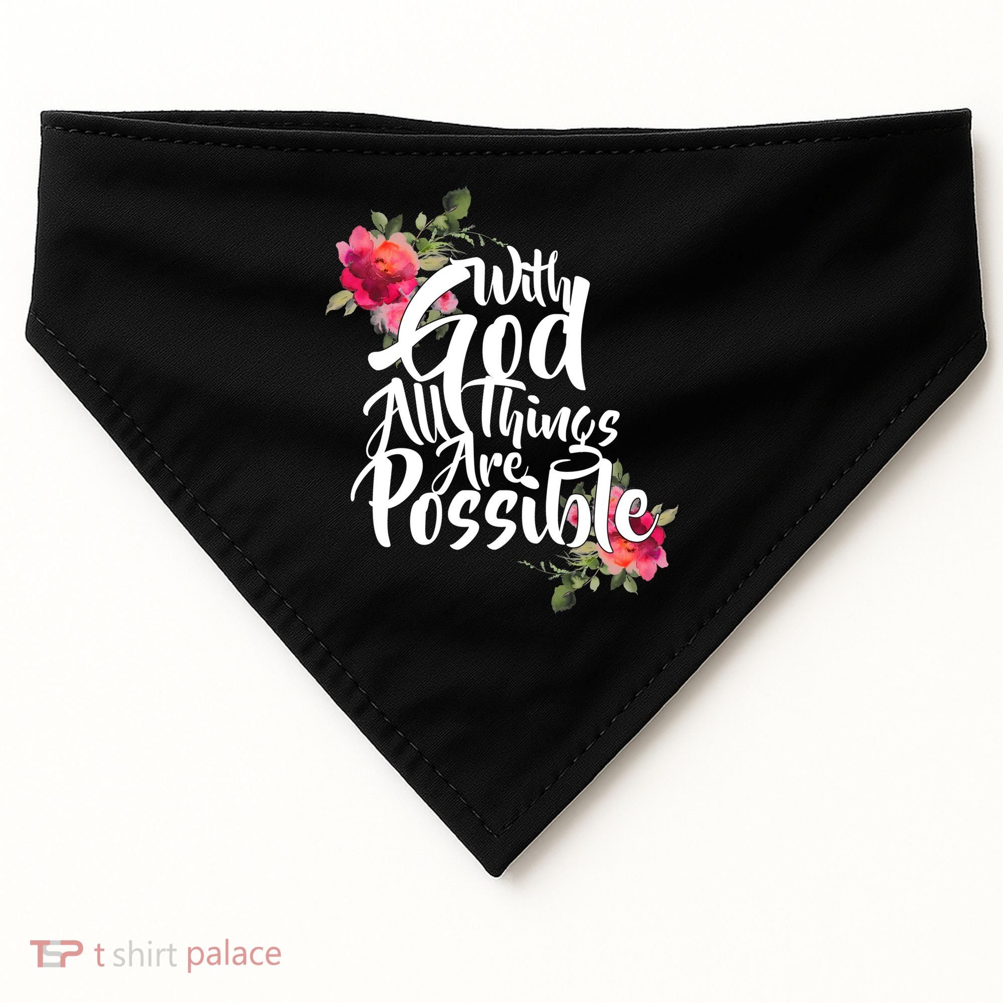 With God All Things Possible USA-Made Doggie Bandana