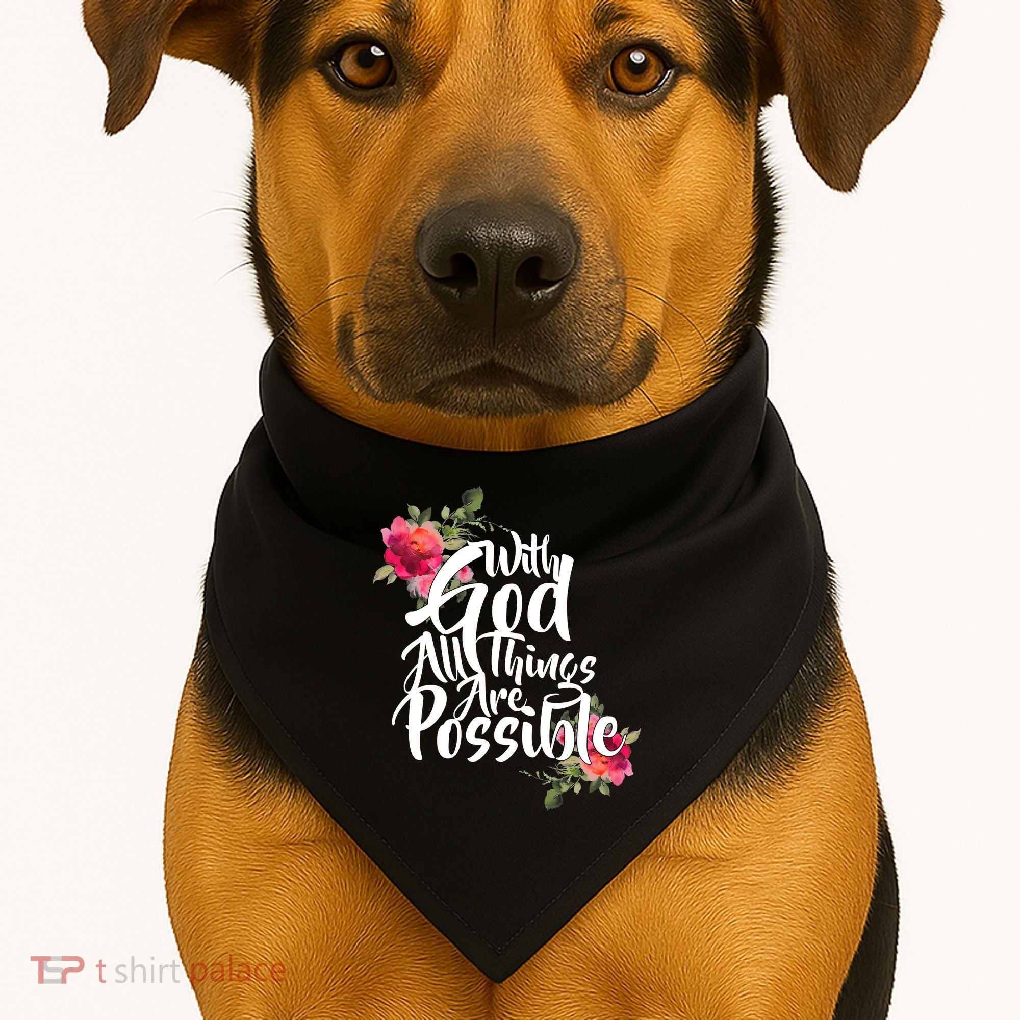 With God All Things Possible USA-Made Doggie Bandana