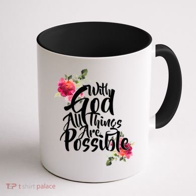 With God All Things Possible Coffee Mug back