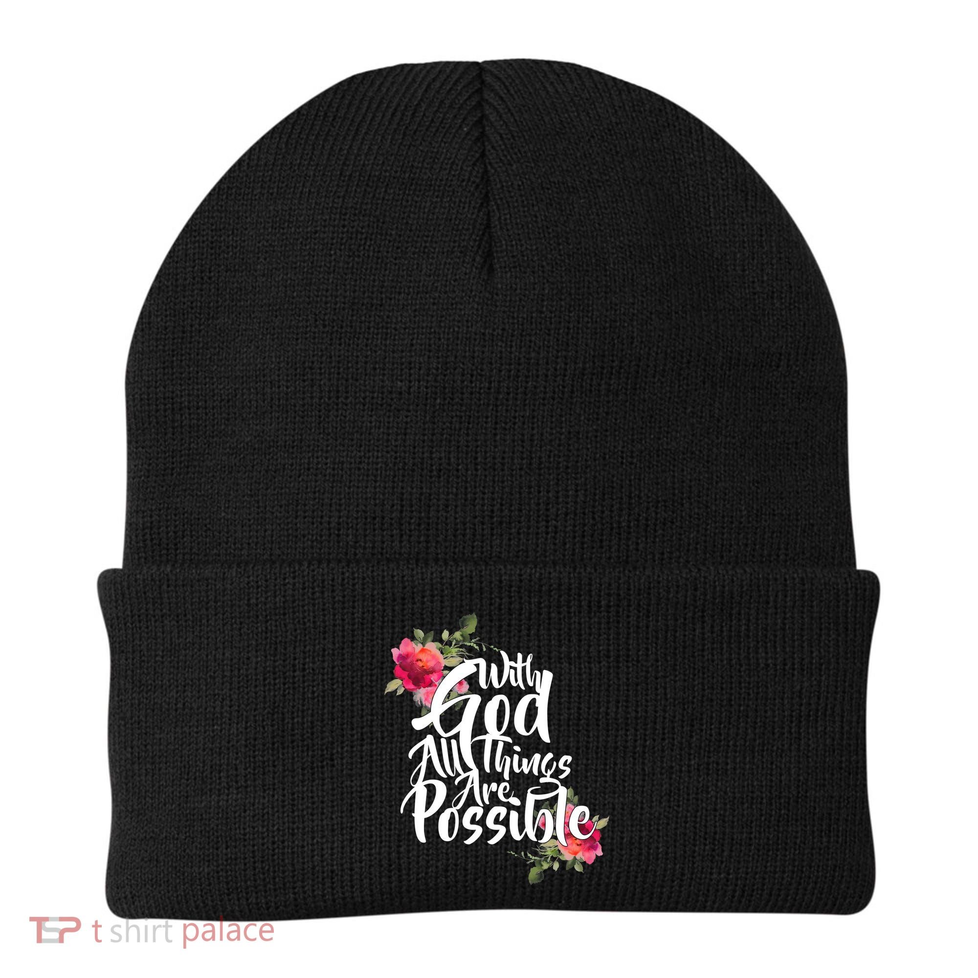 With God All Things Possible Beanie