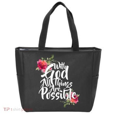 With God All Things Possible Tote Bag