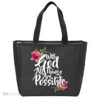 With God All Things Possible Tote Bag thumb 0