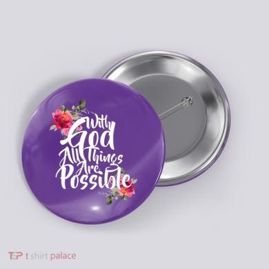 With God All Things Possible Button