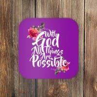 With God All Things Possible Coaster thumb 0