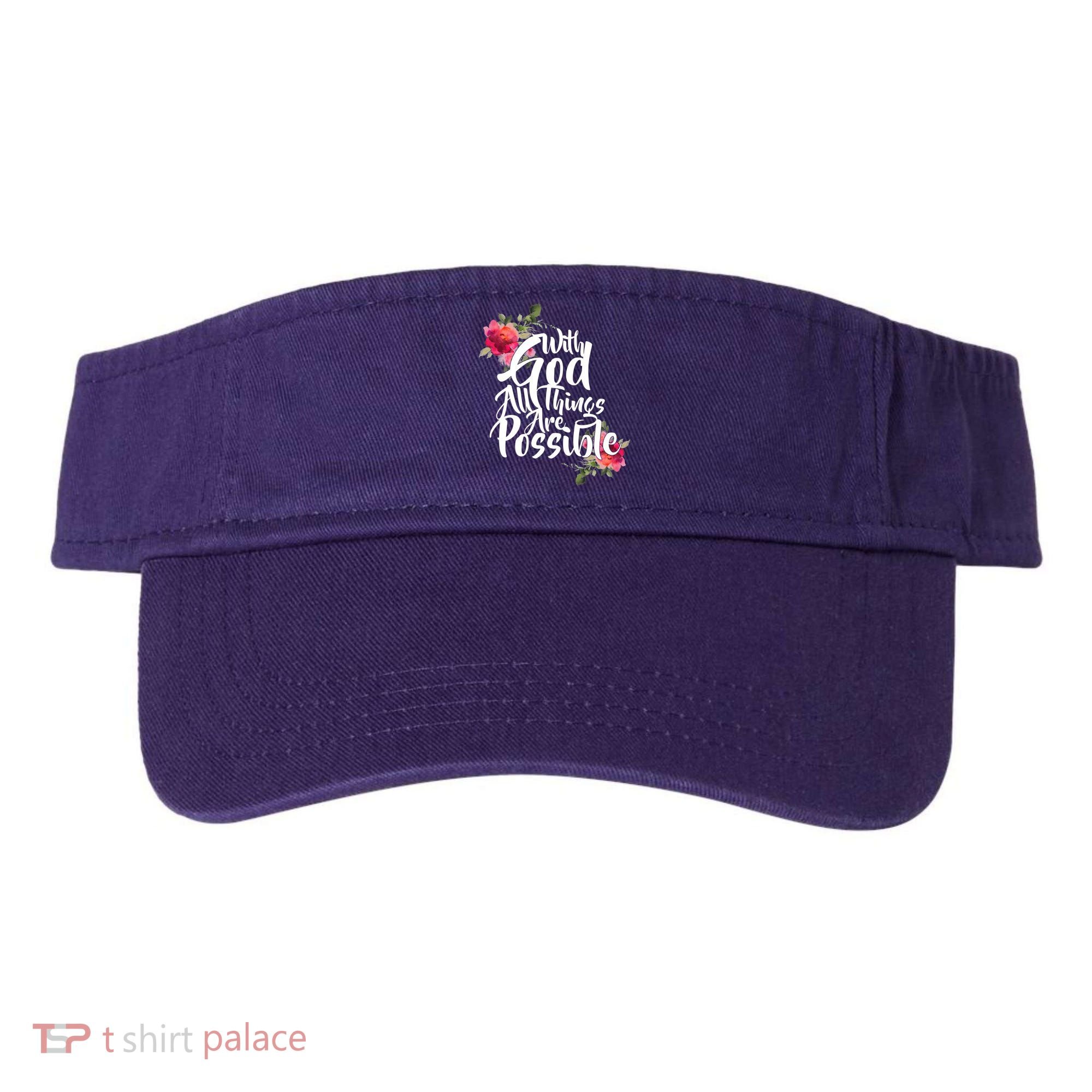 With God All Things Possible Visor