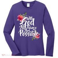 With God All Things Possible Women's Long Sleeve Shirt thumb 0