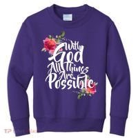 With God All Things Possible Kids Sweatshirt thumb 0