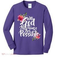 With God All Things Possible Kids Long Sleeve Shirt thumb 0