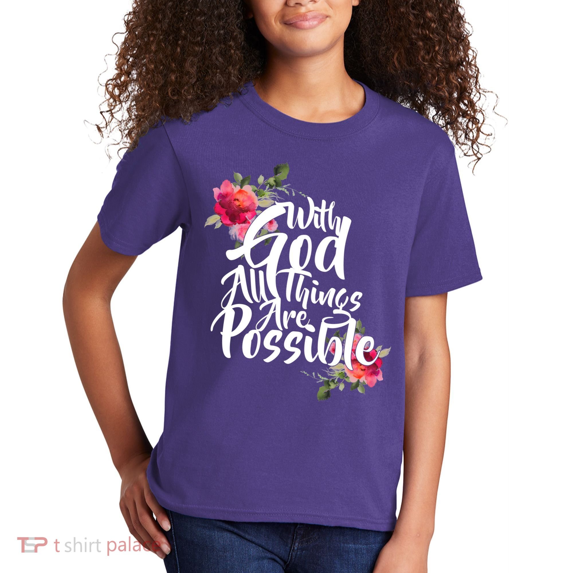 With God All Things Possible Kids T-Shirt