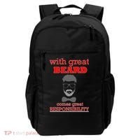 With Great Beard Comes Great Responsibility Backpack thumb 0