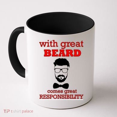 With Great Beard Comes Great Responsibility Coffee Mug
