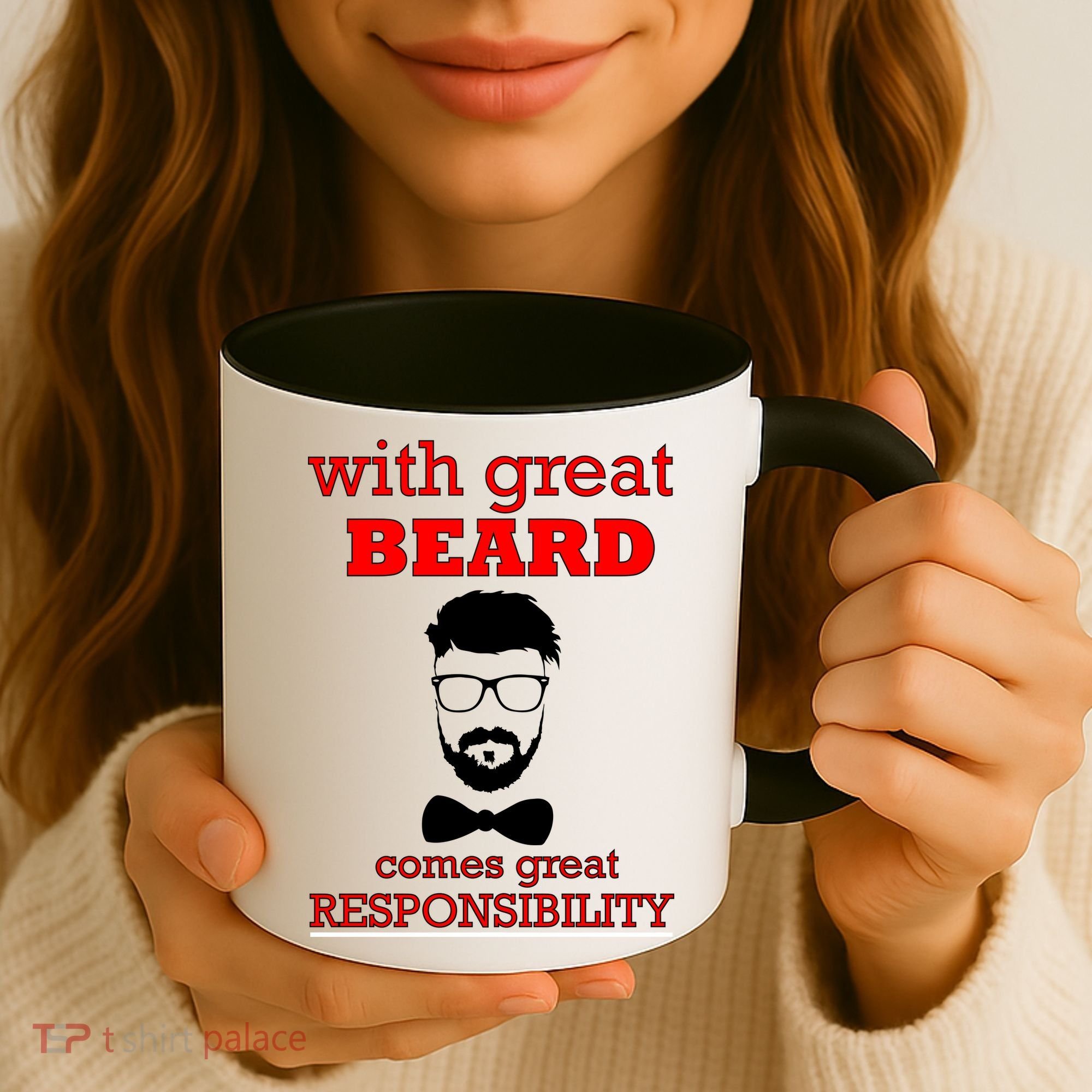 With Great Beard Comes Great Responsibility Coffee Mug