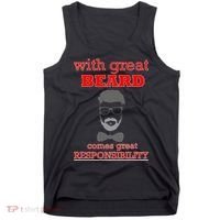 With Great Beard Comes Great Responsibility Tank Top thumb 0