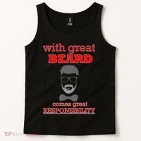 With Great Beard Comes Great Responsibility Tank Top thumb 2