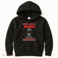 With Great Beard Comes Great Responsibility Kids Hoodie thumb 0