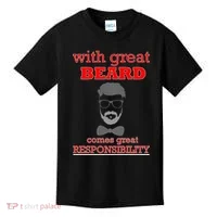 With Great Beard Comes Great Responsibility Kids T-Shirt thumb 0