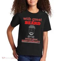 With Great Beard Comes Great Responsibility Kids T-Shirt thumb 2