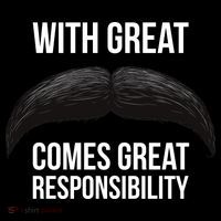With Great Mustache Comes Great Responsibility  Doggie Tank thumb 4