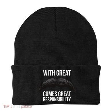 With Great Mustache Comes Great Responsibility  Beanie