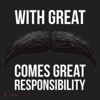 With Great Mustache Comes Great Responsibility  Beanie thumb 2