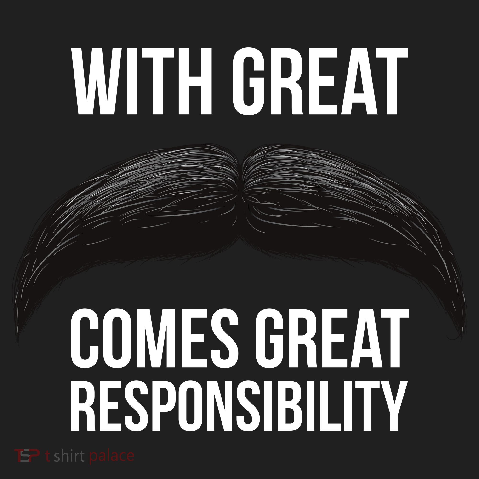 With Great Mustache Comes Great Responsibility  Golf Towel