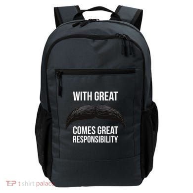 With Great Mustache Comes Great Responsibility  Backpack