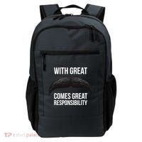 With Great Mustache Comes Great Responsibility  Backpack thumb 0