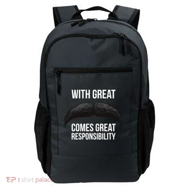 With Great Mustache Comes Great Responsibility Backpack