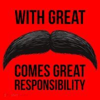 With Great Mustache Comes Great Responsibility  Santa Hat thumb 1