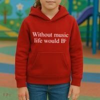 Without Music Life Would B Kids Hoodie thumb 3