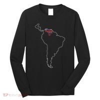 Where Is Venezuela Map Chromatic Art Gift Long Sleeve Shirt thumb 0