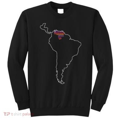 Where Is Venezuela Map Chromatic Art Gift Sweatshirt