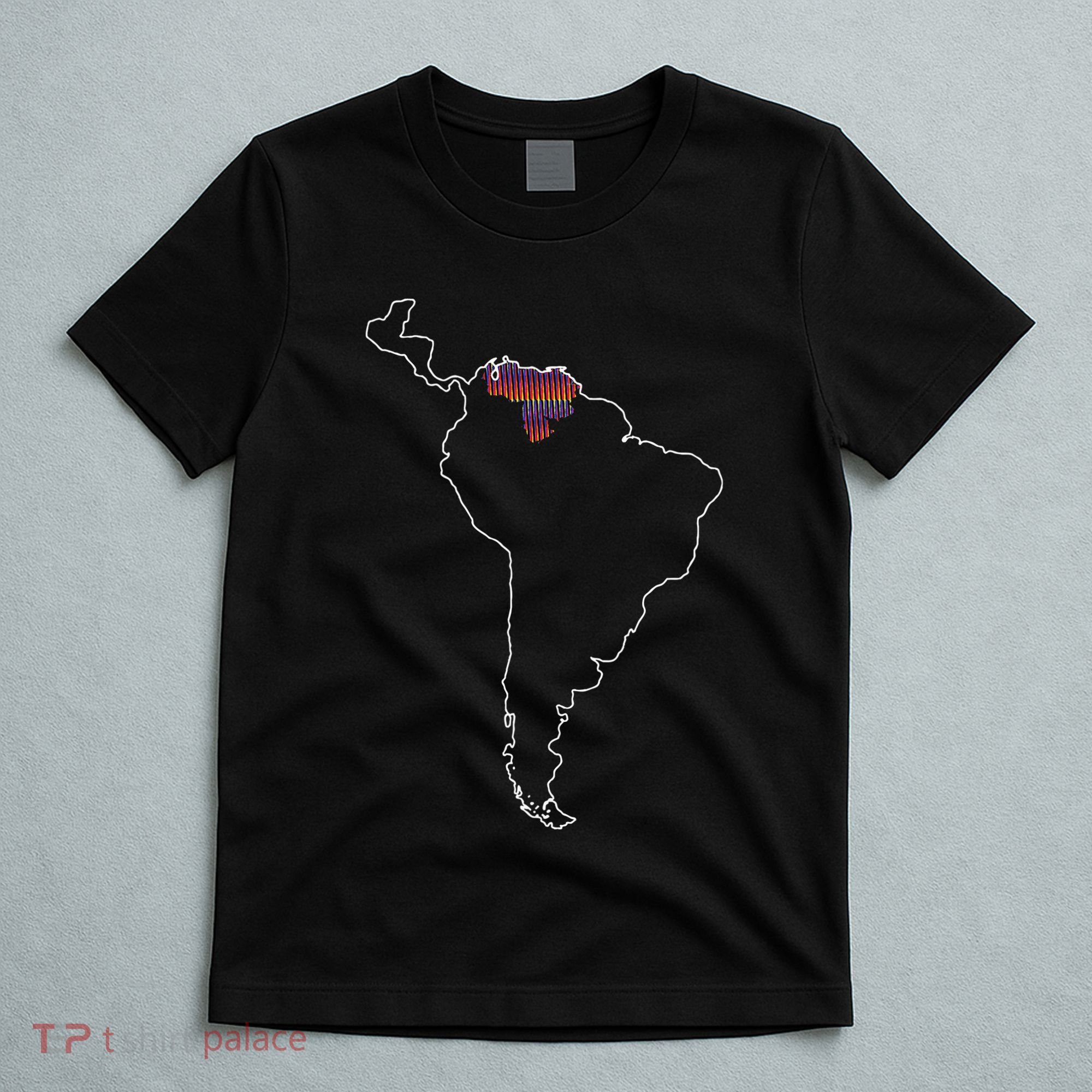 Where Is Venezuela Map Chromatic Art Gift T-Shirt