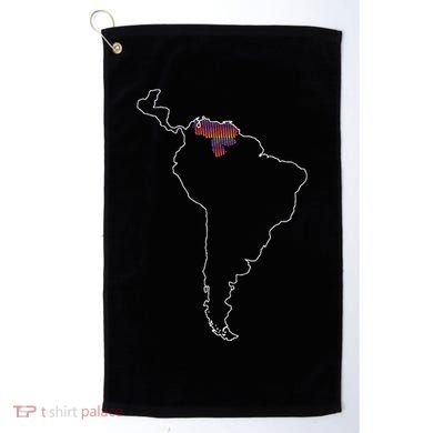 Where Is Venezuela Map Chromatic Art Gift Golf Towel