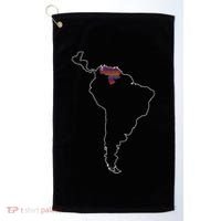 Where Is Venezuela Map Chromatic Art Gift Golf Towel thumb 0
