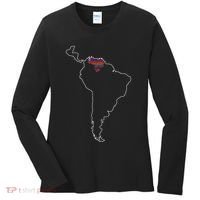 Where Is Venezuela Map Chromatic Art Gift Women's Long Sleeve Shirt thumb 0