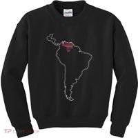 Where Is Venezuela Map Chromatic Art Gift Kids Sweatshirt thumb 0