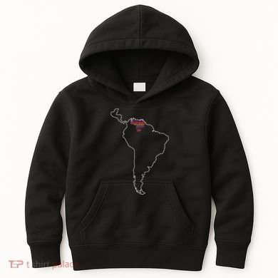 Where Is Venezuela Map Chromatic Art Gift Kids Hoodie