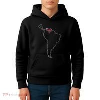 Where Is Venezuela Map Chromatic Art Gift Kids Hoodie thumb 4
