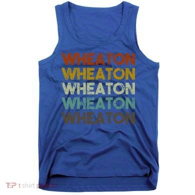 Wheaton Illinois Vintage 80s Retro Style Great Gift Tank Top