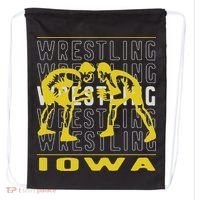 Wrestling Iowa Drawstring Bag thumb 0