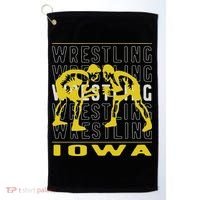 Wrestling Iowa Golf Towel thumb 0