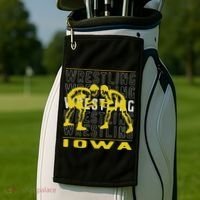 Wrestling Iowa Golf Towel thumb 2