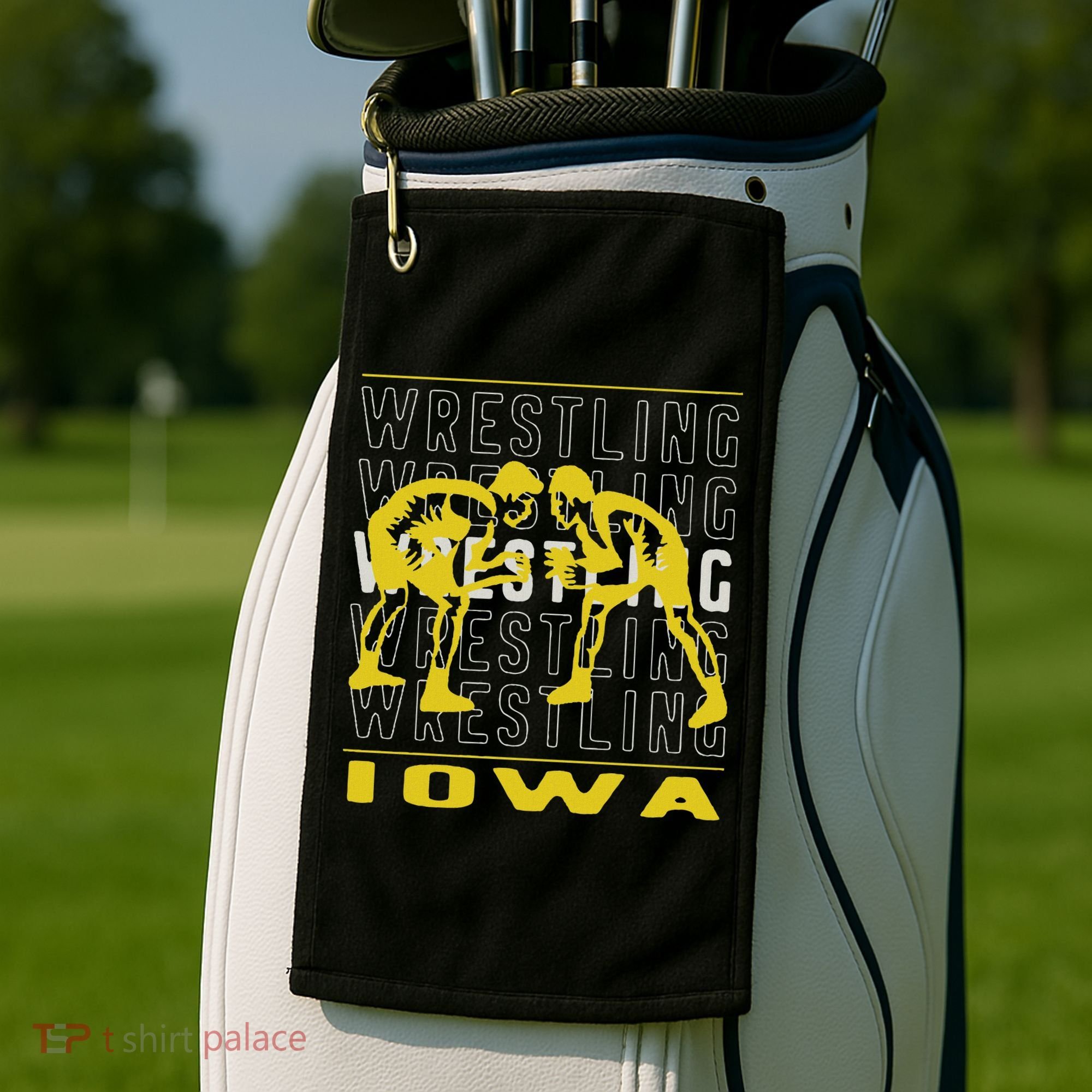 Wrestling Iowa Golf Towel