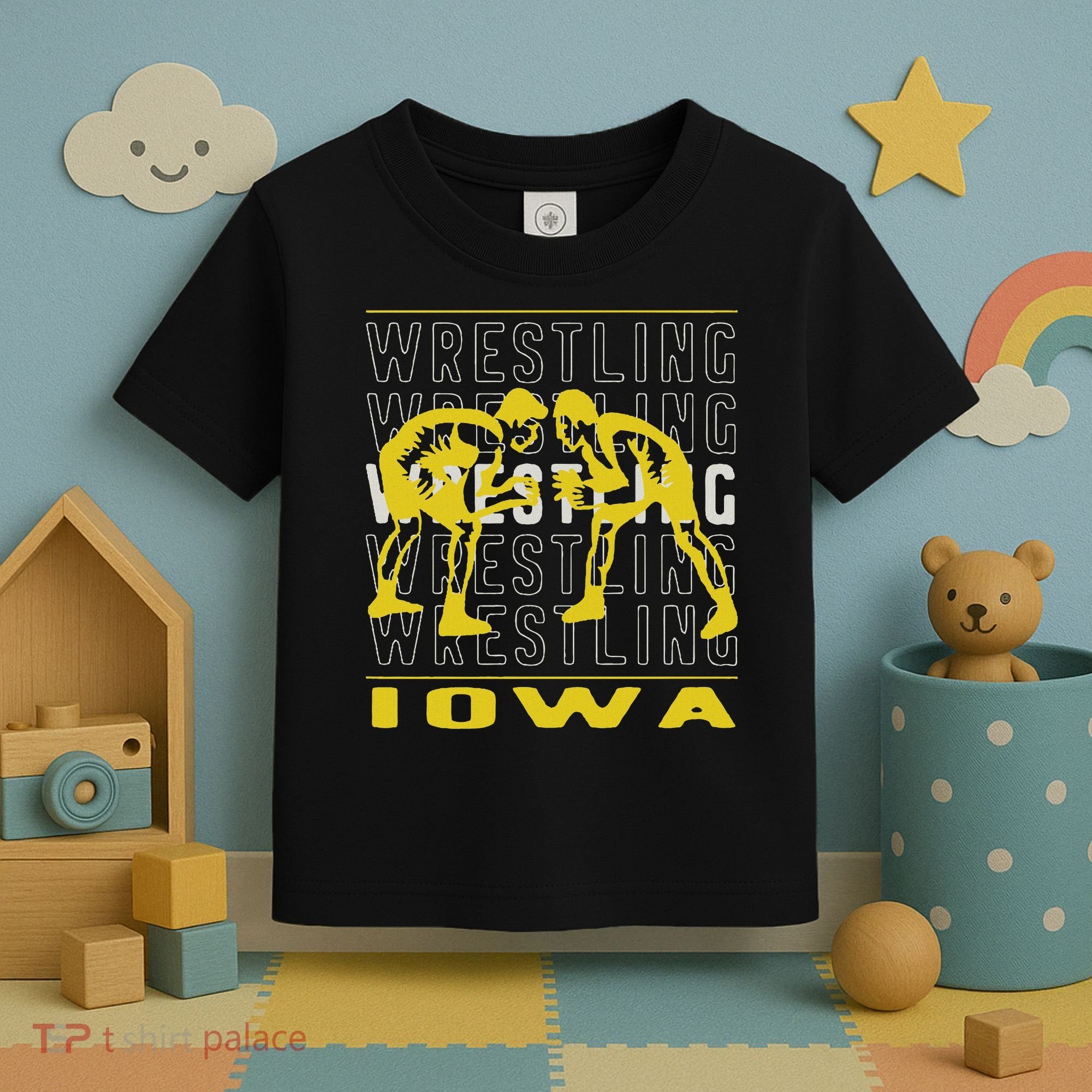 Wrestling Iowa Toddler T-Shirt