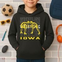 Wrestling Iowa Kids Hoodie thumb 2