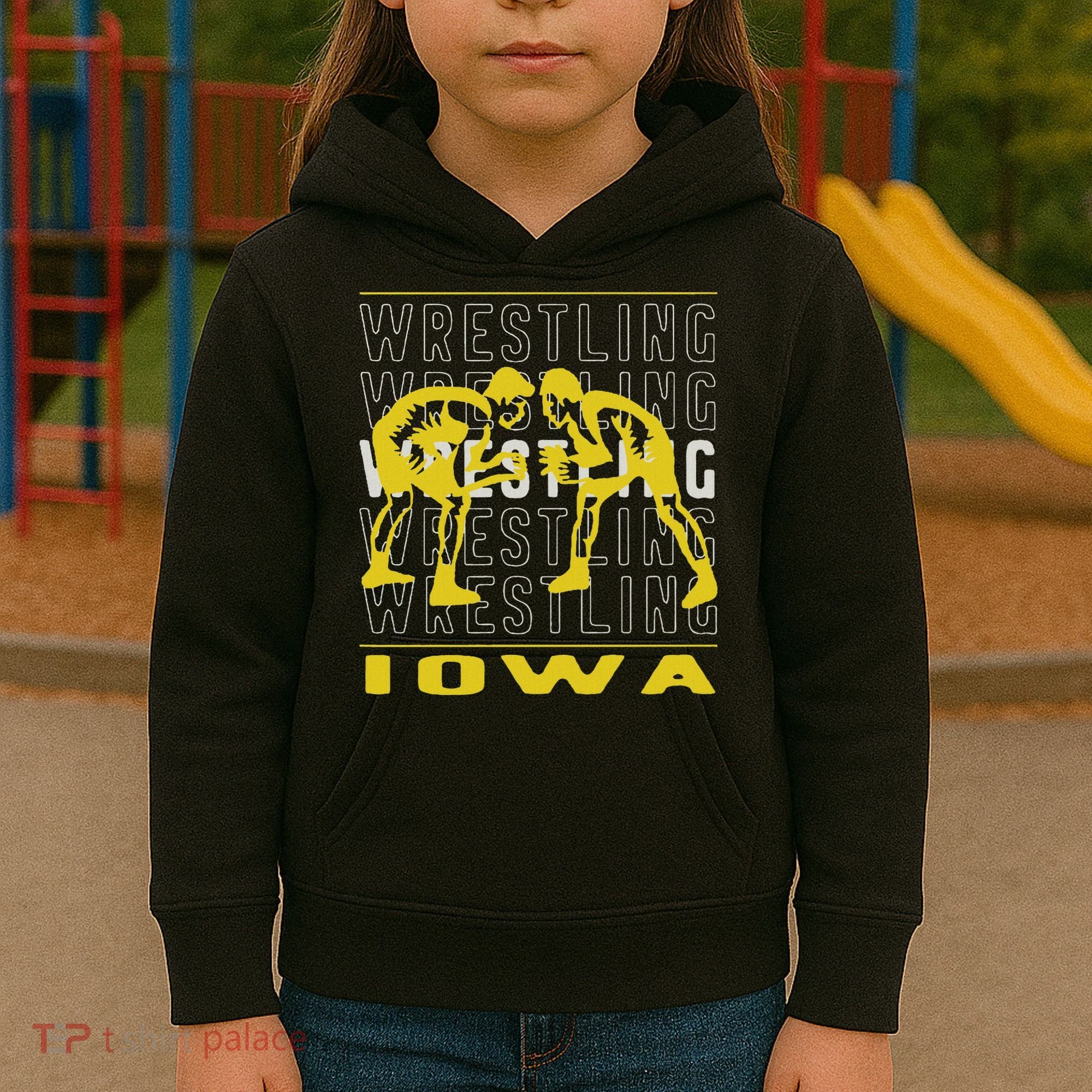 Wrestling Iowa Kids Hoodie