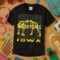 Wrestling Iowa Kids T-Shirt thumb 3