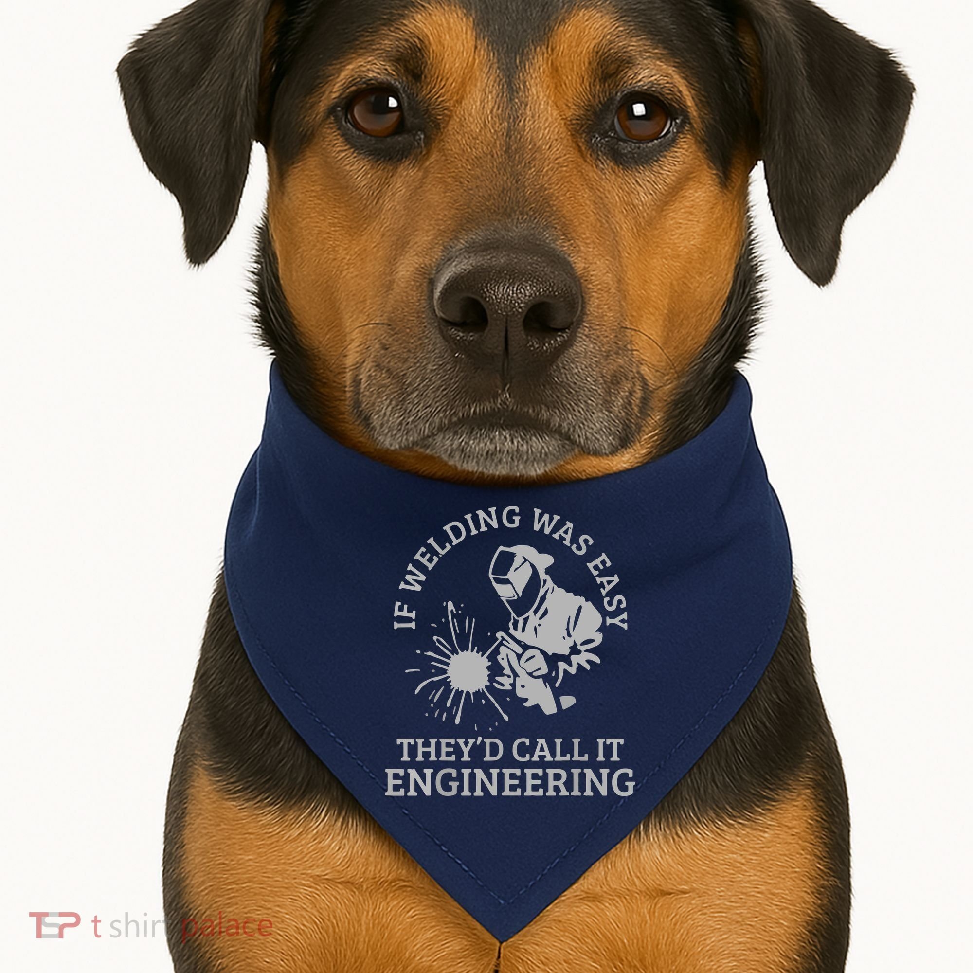 Welder If Welding Was Easy Quote Funny Welder USA-Made Doggie Bandana