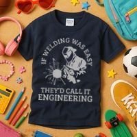 Welder If Welding Was Easy Quote Funny Welder Kids T-Shirt thumb 3